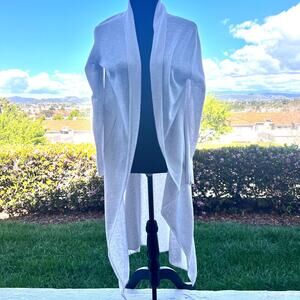 Aritzia Babaton Cardigan Sweater Womens Large L Cream Light Knit Shawl Duster